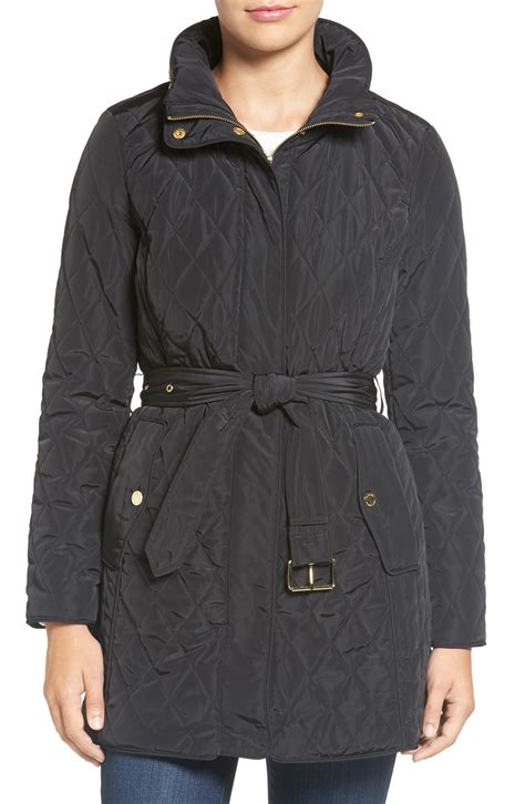 michael kors winter coat blue nylon|Michael Kors padded coat women's.